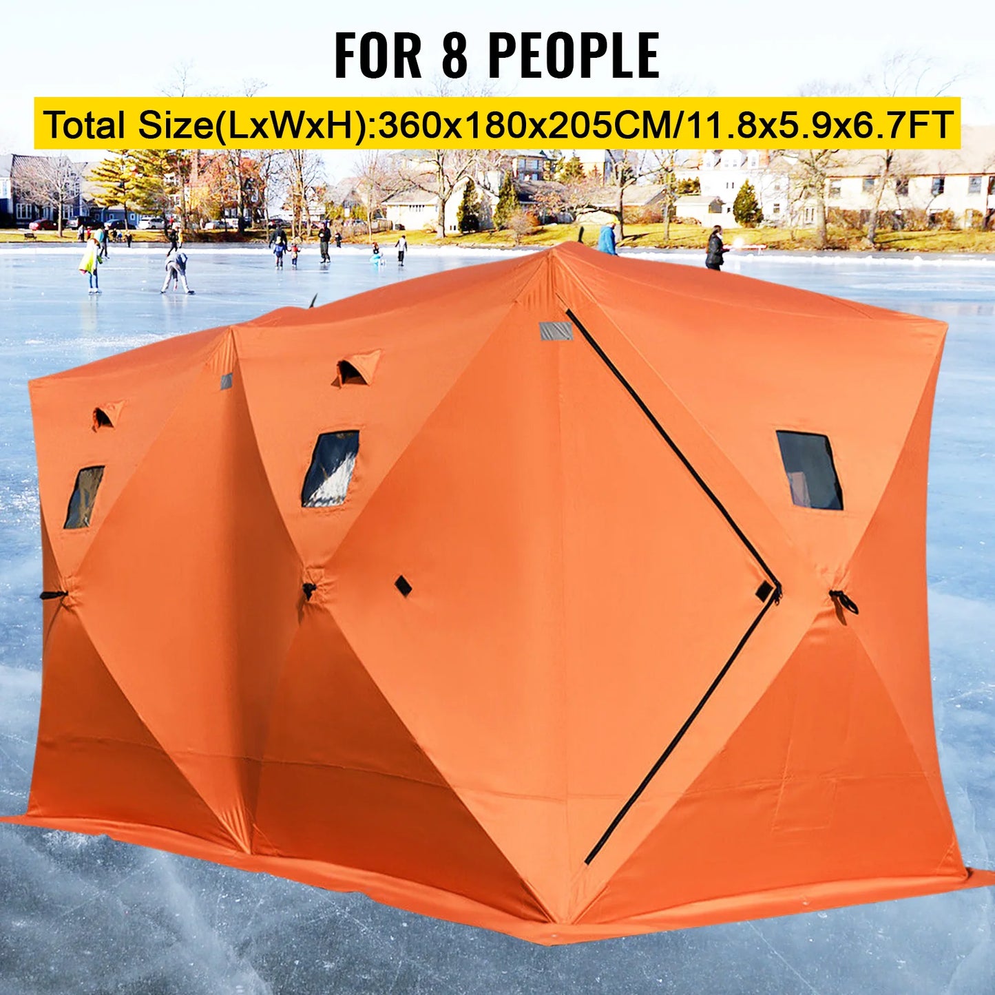Fishing Tent Warm Awning Pop-Up Waterproof Windproof for Winter