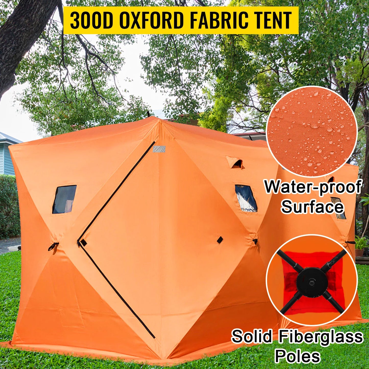 Fishing Tent Warm Awning Pop-Up Waterproof Windproof for Winter