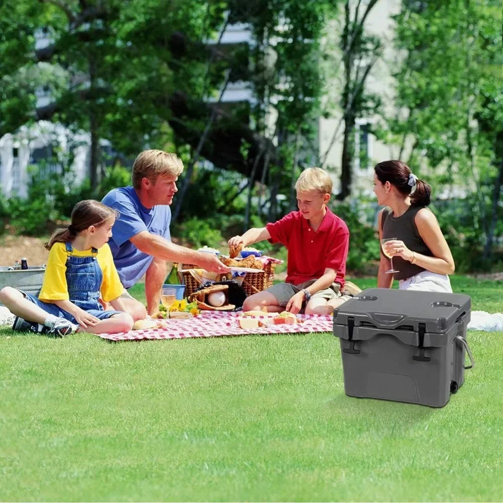 16 Quart Cooler, 24-Can Capacity , Portable Insulated Ice Box