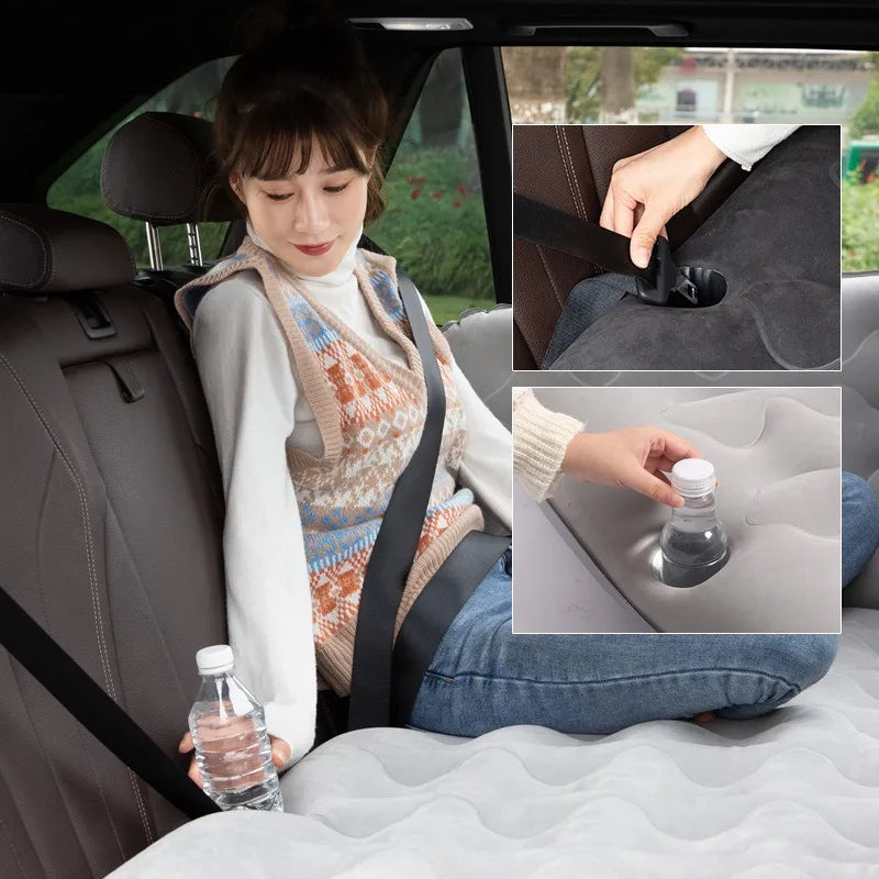 Car Air Inflatable Mattress Bed /Back Seat with Sofa Pillow Outdoor Camping