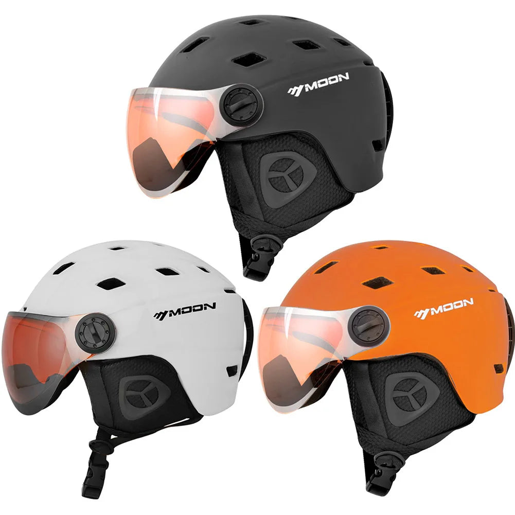 Protective Helmet Windproof Integrated Snow Ski Helmet with Goggles