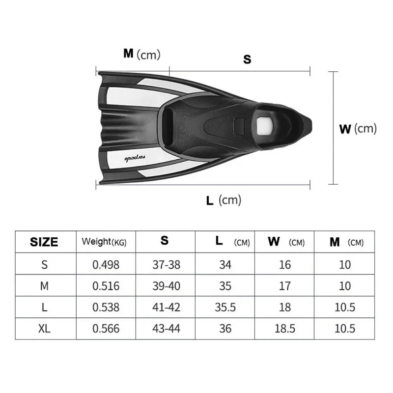 Swimming Diving Fins Rubber / Non-Slip