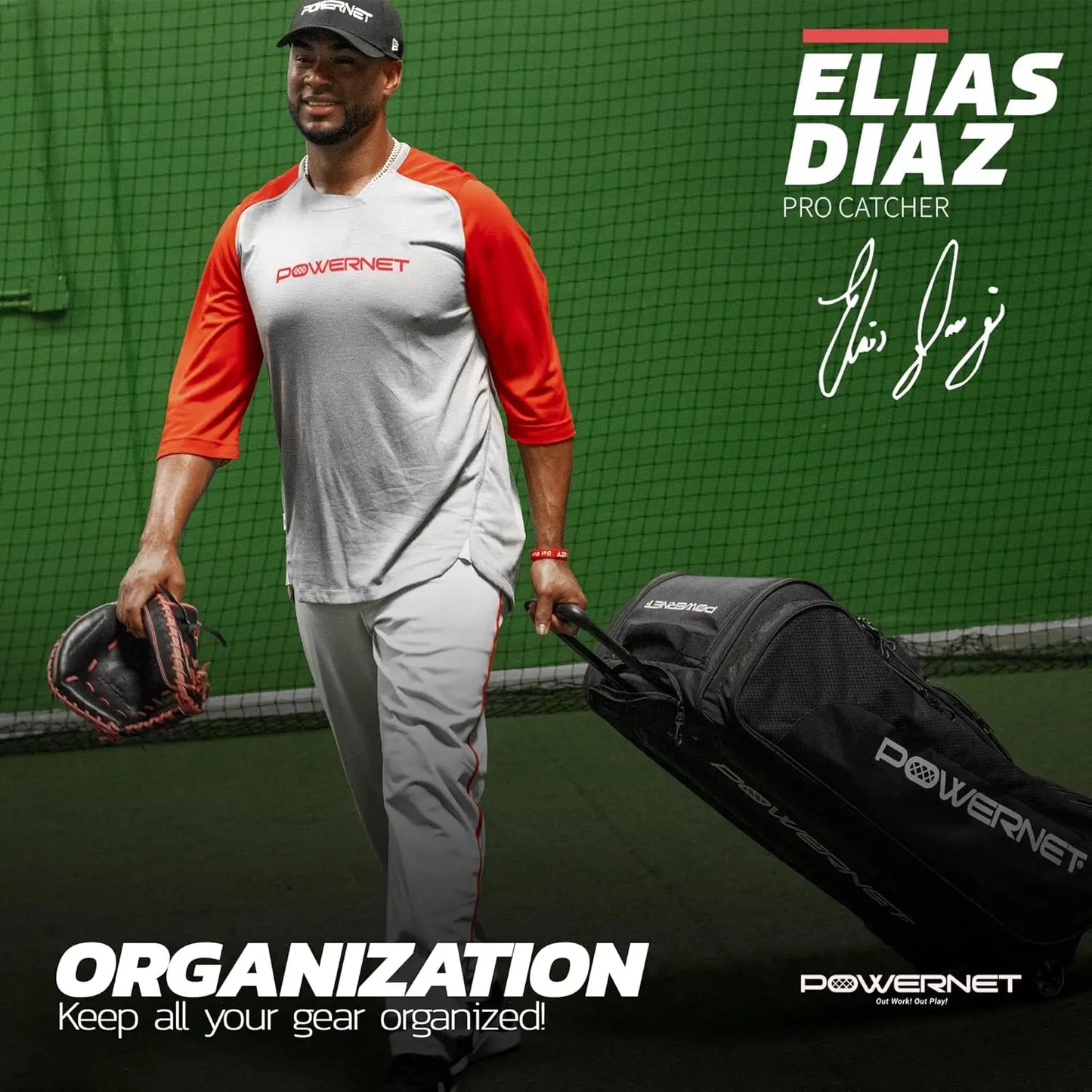 Catcher's Bag, Rolling Equipment Bag Holds All Baseball Softball Gear