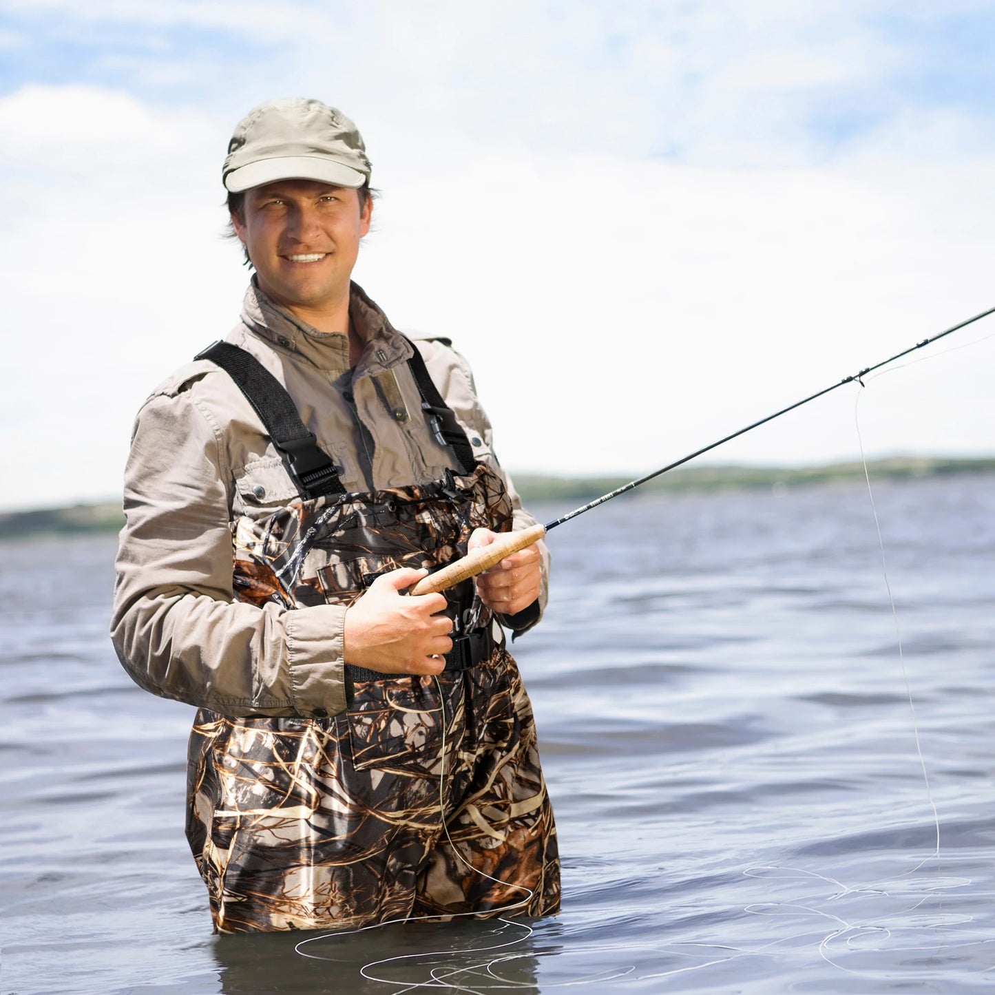 Men's Fishing Waterproof Chest Waders Nylon&PVC