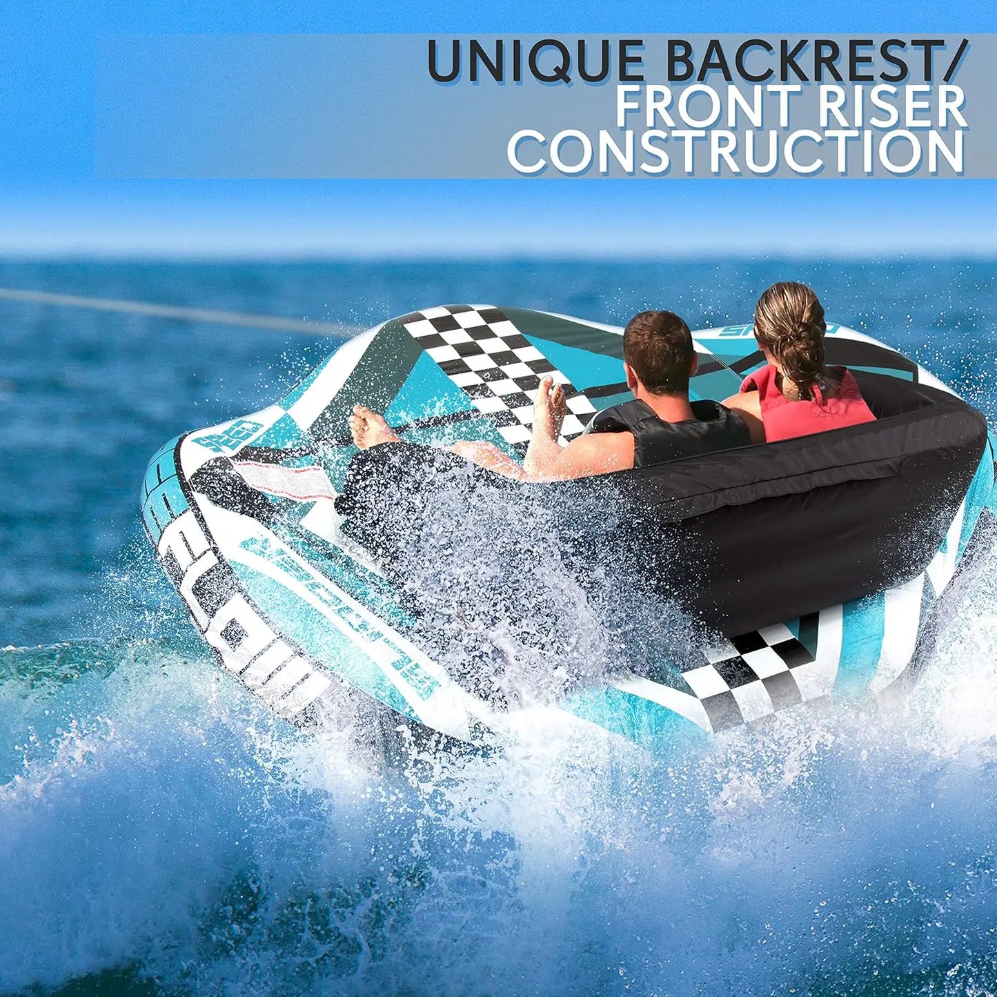 Heavy-Duty Inflatable Towable Tube - Tow Raft, Inflatable Pull Boats/Tub