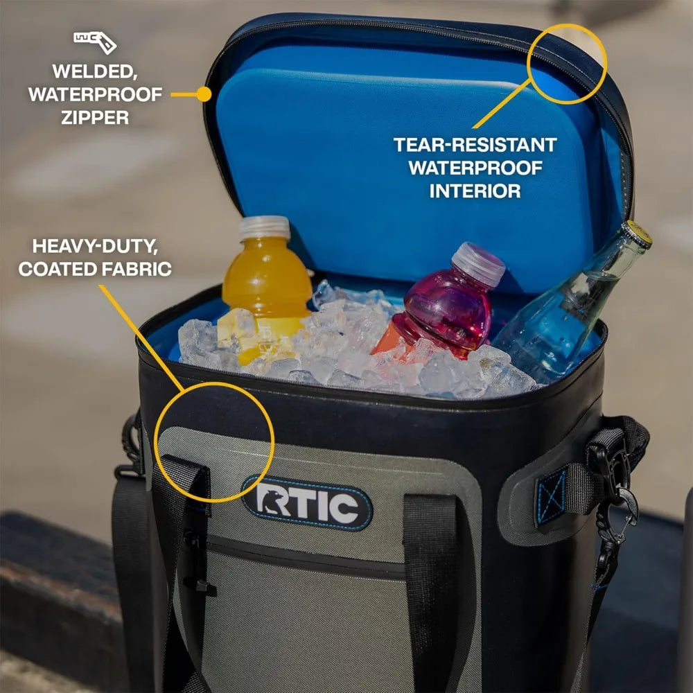 Soft Cooler Insulated Bag Portable Ice Chest Box for Lunch, Beach, Drink, Beverage, Travel, Camping, Picnic, Car