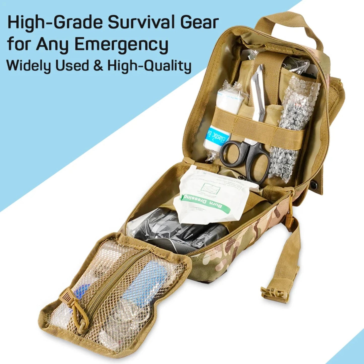 First Aid Survival Kit Tactical Bag Emergency Portable multifunctional