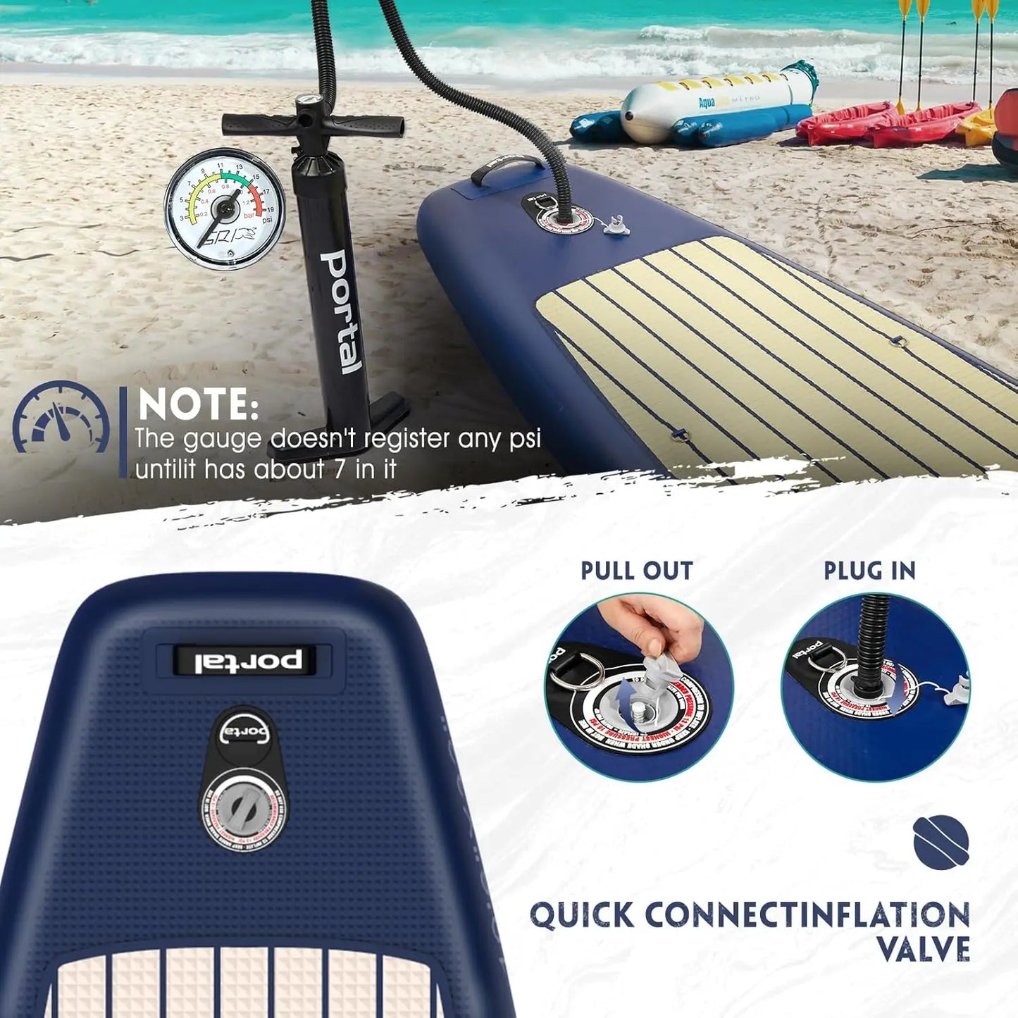 Inflatable Stand Up Paddle Board for Adults 10'6'',Non-Slip Deck