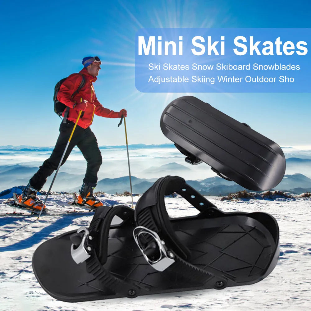 Mini Short Ski Skates Shoes Adjustable