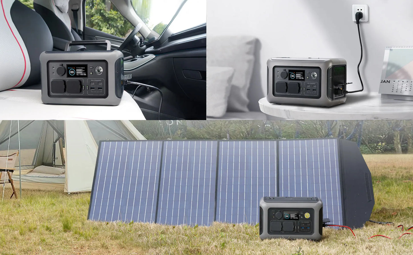 Portable Power Station, 299Wh Battery with 2x 600W (1200W Surge) AC Outlets