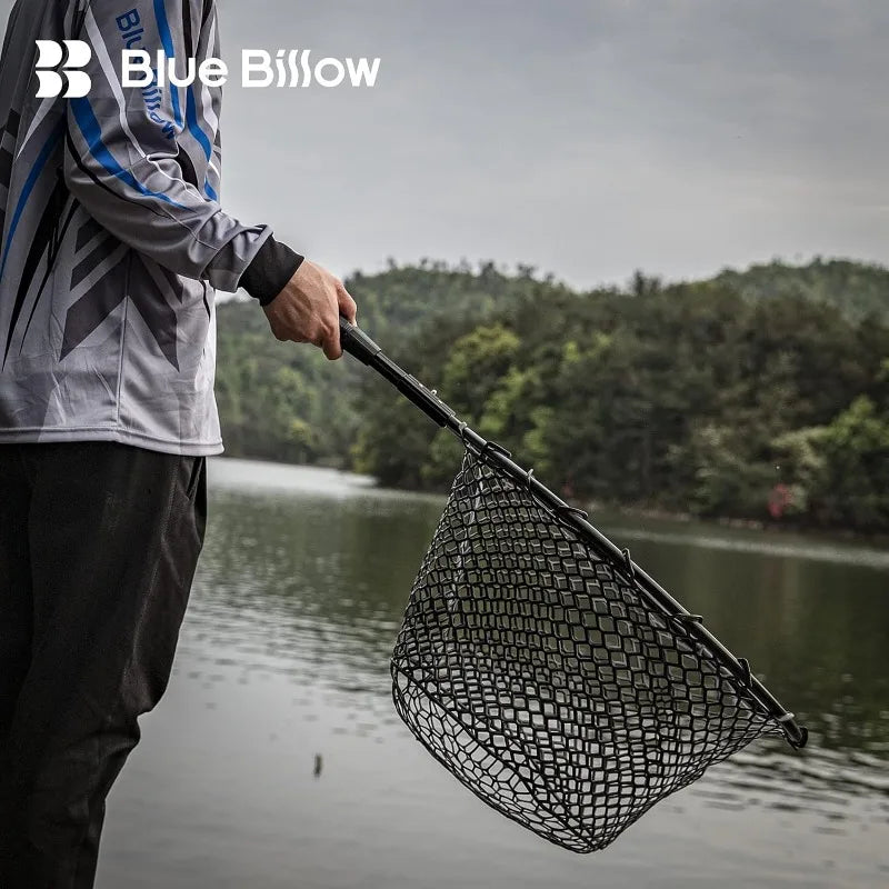 Large Rubber Fishing Net Folding Landing Deep Net
