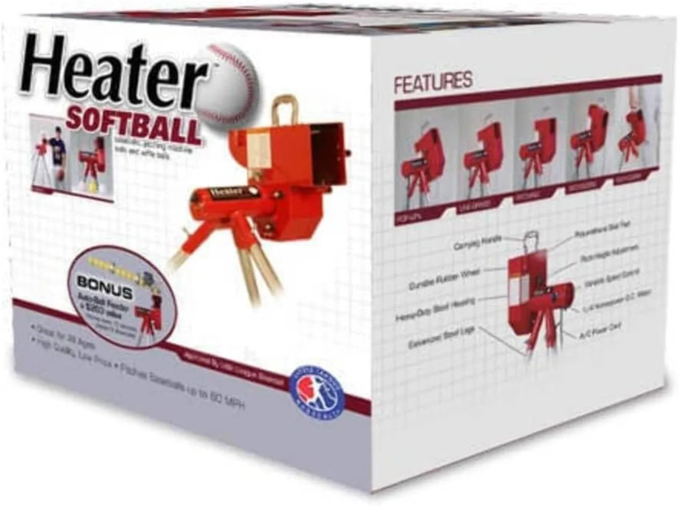 Sports Softball Pitching Machine with 9 Ball Automatic Feeder