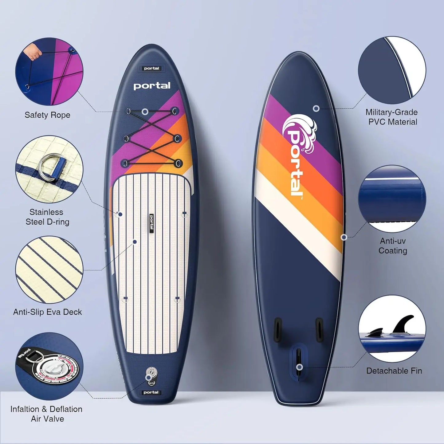 Inflatable Stand Up Paddle Board for Adults 10'6'',Non-Slip Deck