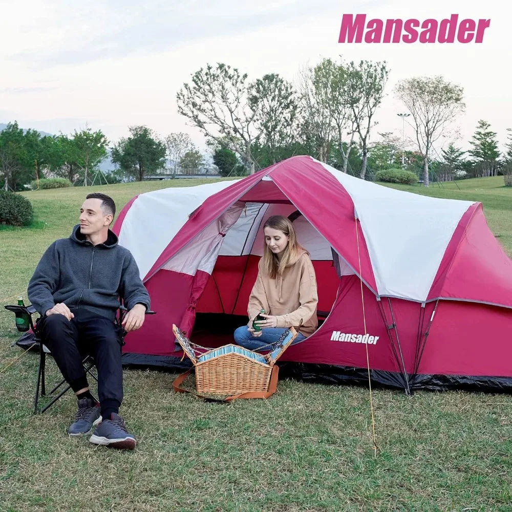6 Person Family Camping Tent,Waterproof ,Windproof