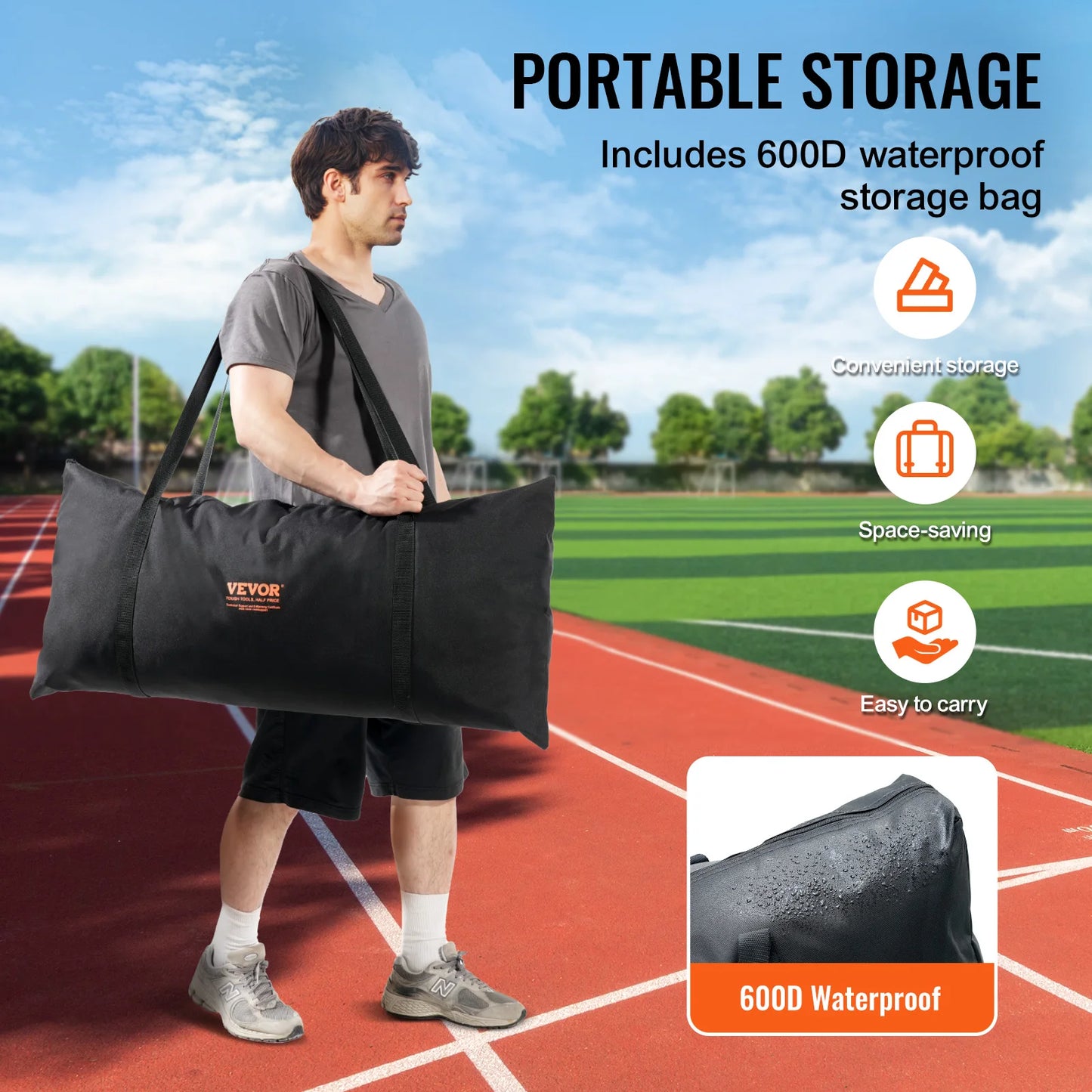 Barricade Backstop Net16x10 ft Portable Practice Equipment with Carry Bag