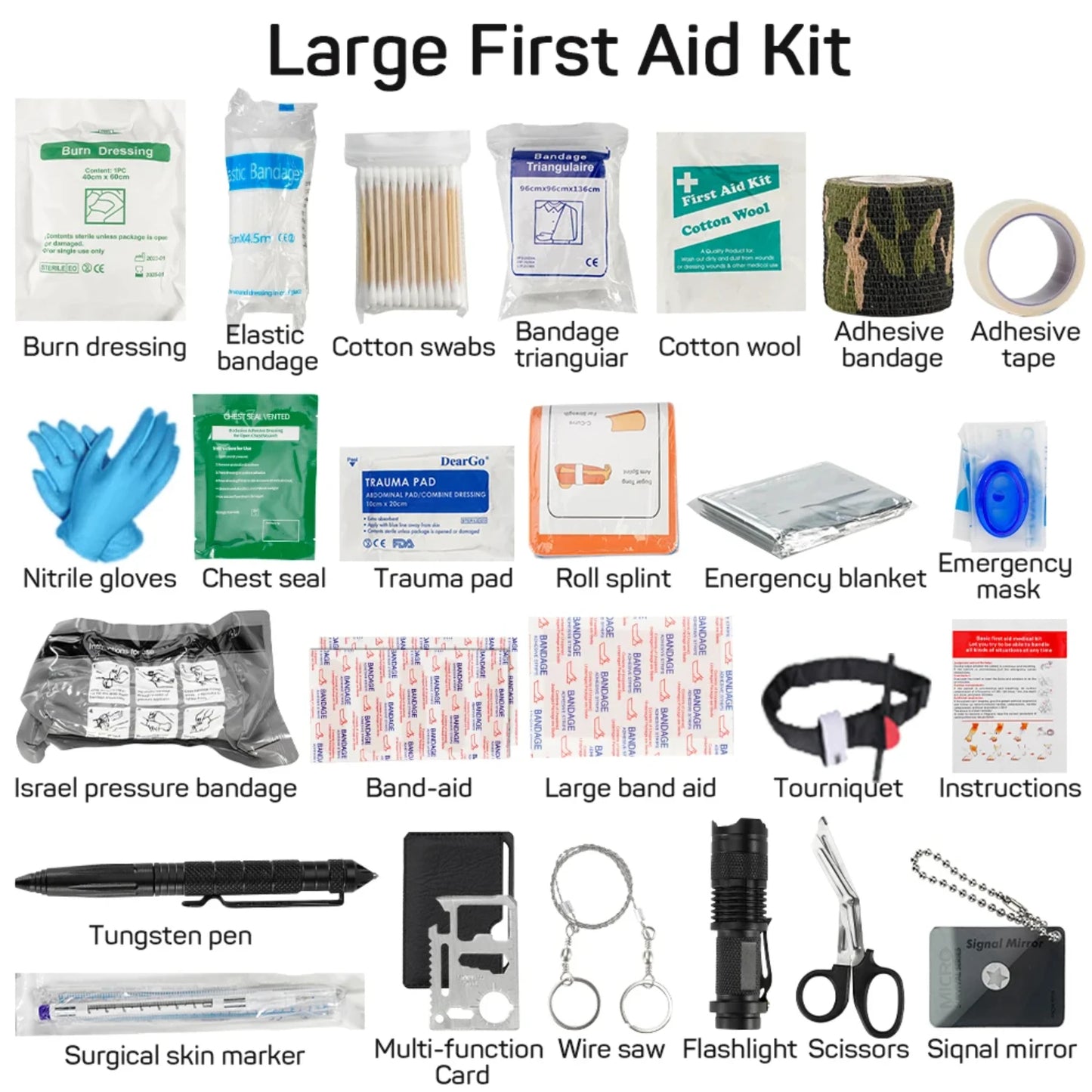 First Aid Survival Kit Tactical Bag Emergency Portable multifunctional
