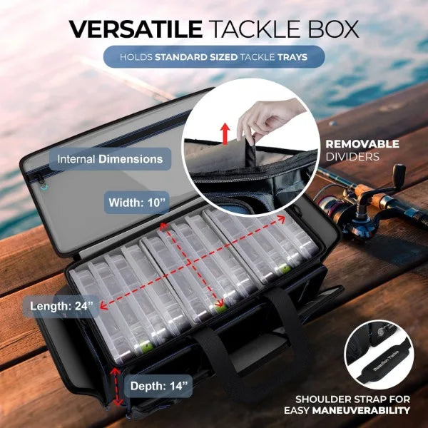 Fishing Tackle Bag – Salt Water Resistant , Waterproof Material