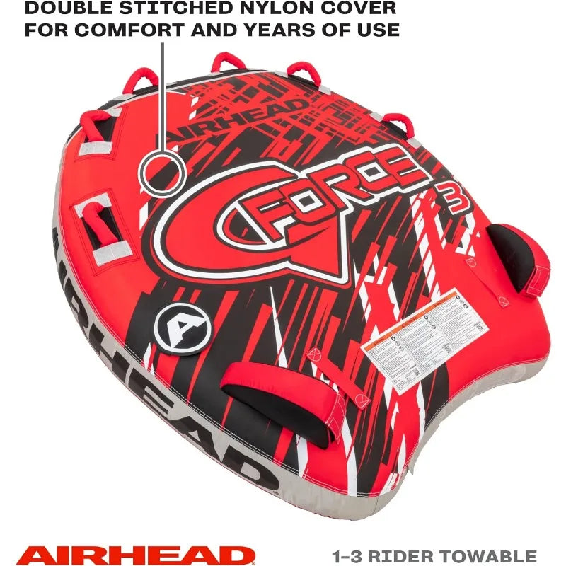 Towable 1-3 Rider Tube / Heavy Duty Full Nylon , EVA Foam Pads, and