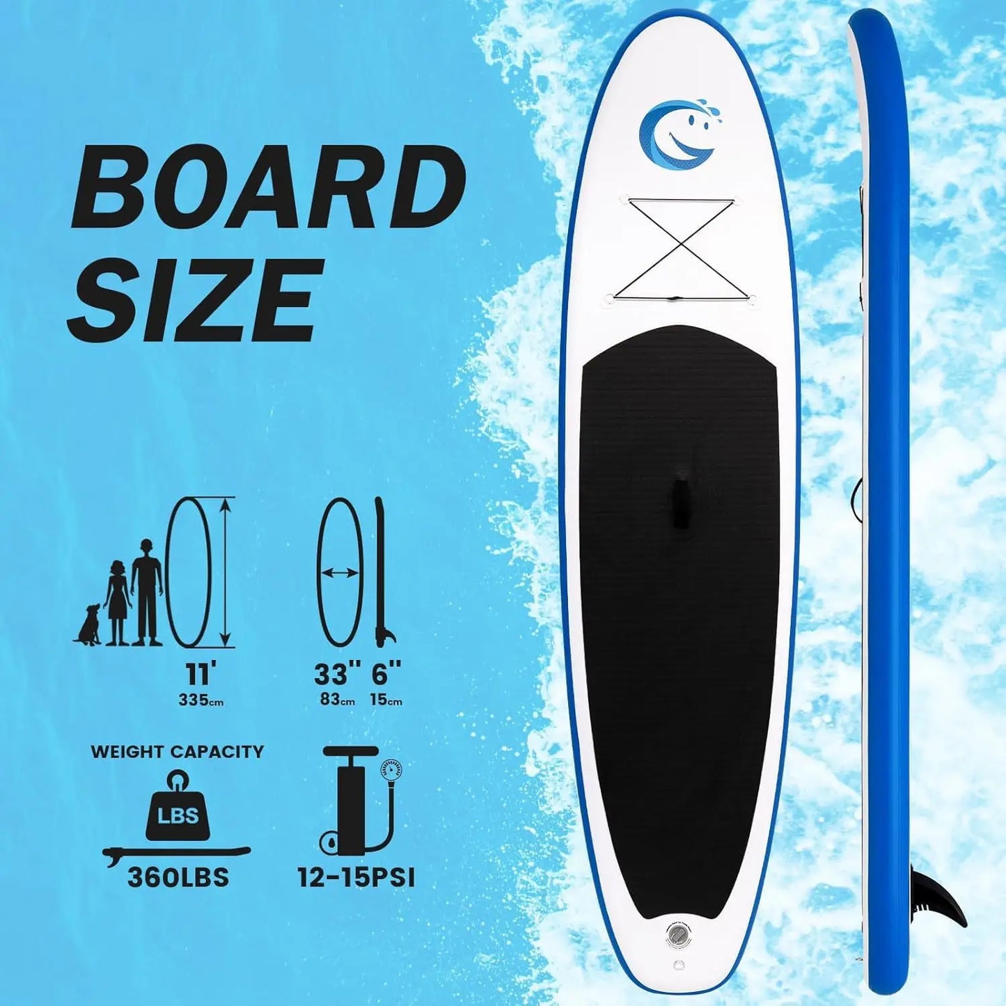 Stand Up Paddle Board Ultra-Light Inflatable with SUP Accessories All Skill Levels