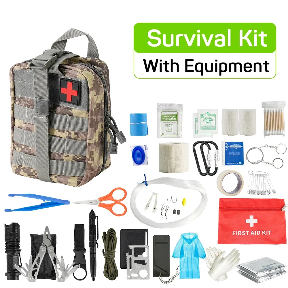First Aid Survival Kit Tactical Bag Emergency Portable multifunctional
