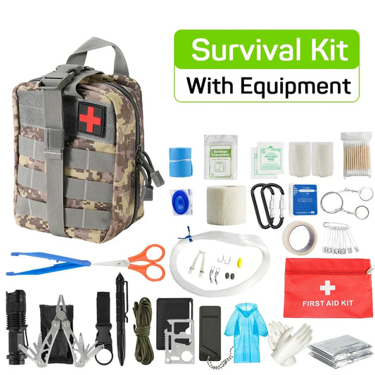 First Aid Survival Kit Tactical Bag  Emergency Portable multifunctional