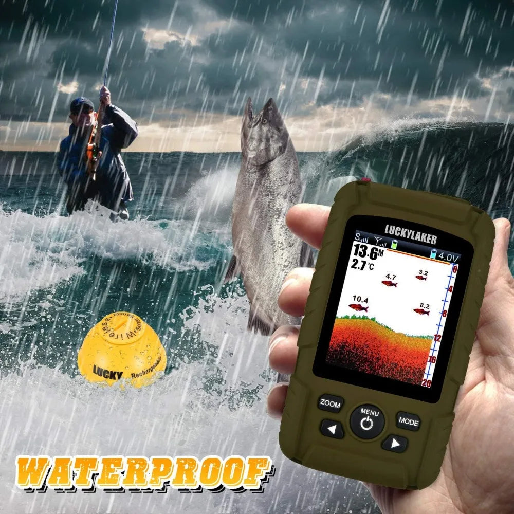 Portable Sonar Fish Finder Waterproof Handheld Wireless
