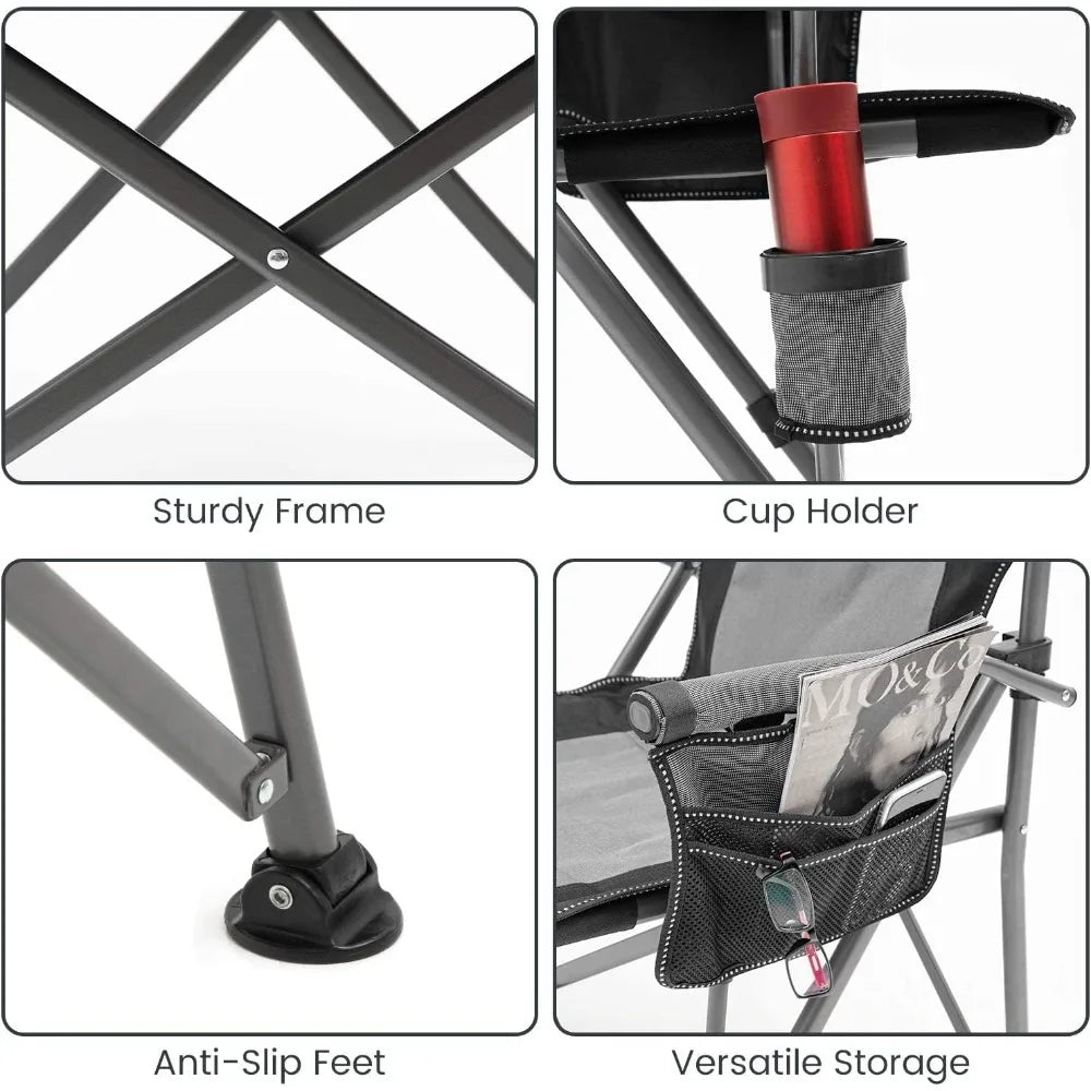 Camping Chair High Back Lawn Chair Heavy Duty