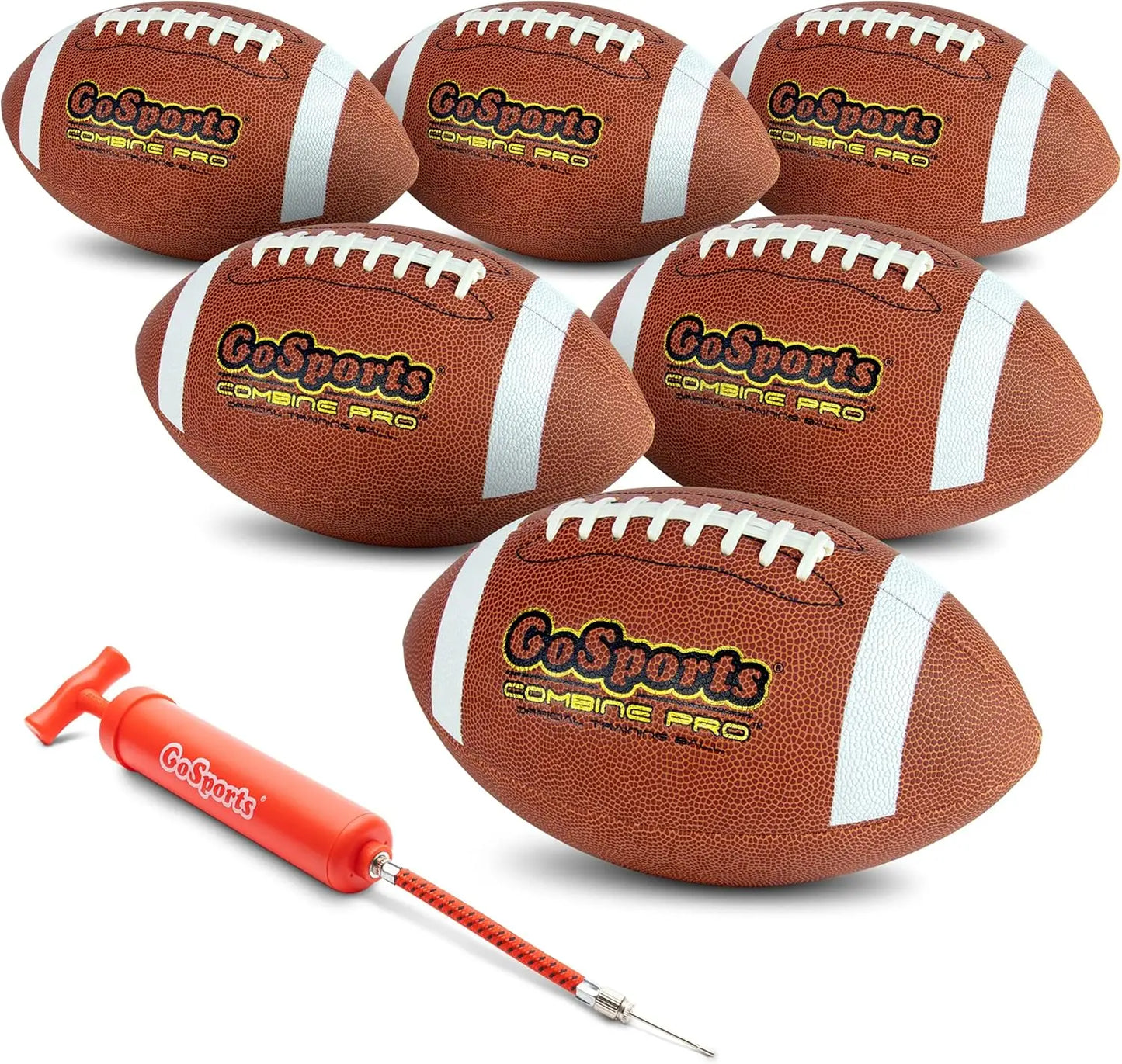 Composite Leather Football 6 Pack - Regulation Size
