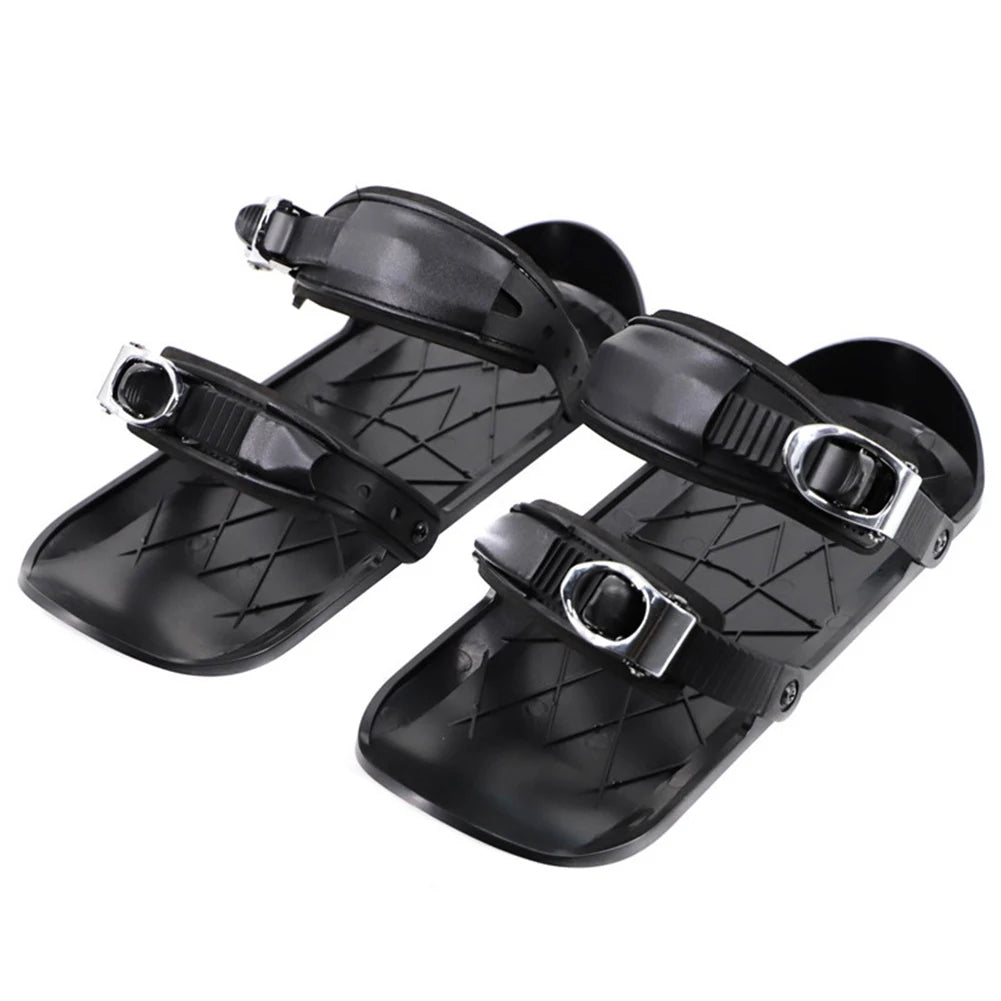 Mini Short Ski Skates Adjustable Mini Ski Snowblades Short Snowskates Portable Ice Skates for Winter Outdoor Sports