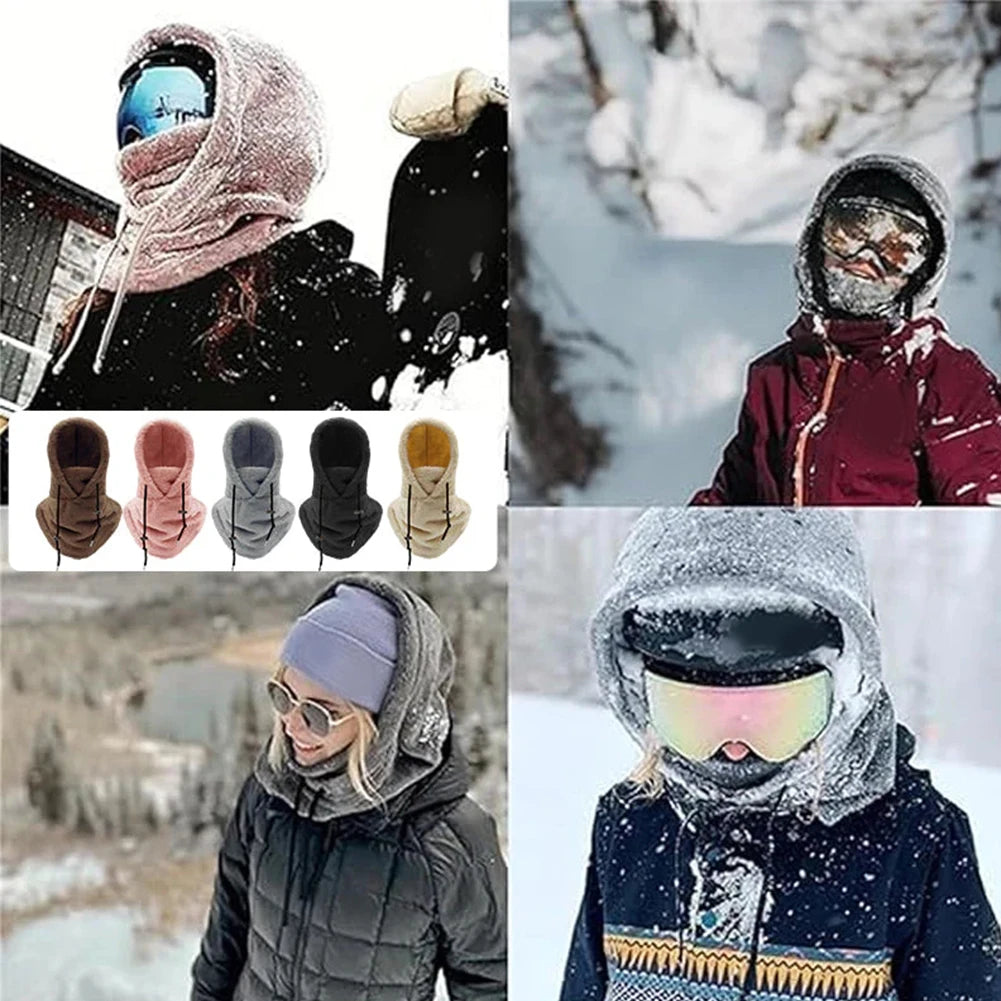 Winter Ski Windproof Cap Outdoor Cold / Padded Hood Mask Plush Warm Cap