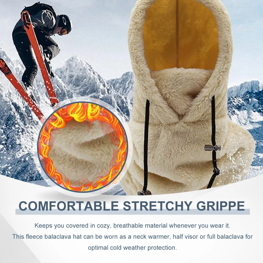 Winter Ski Windproof Cap Outdoor Cold / Padded Hood Mask Plush Warm Cap