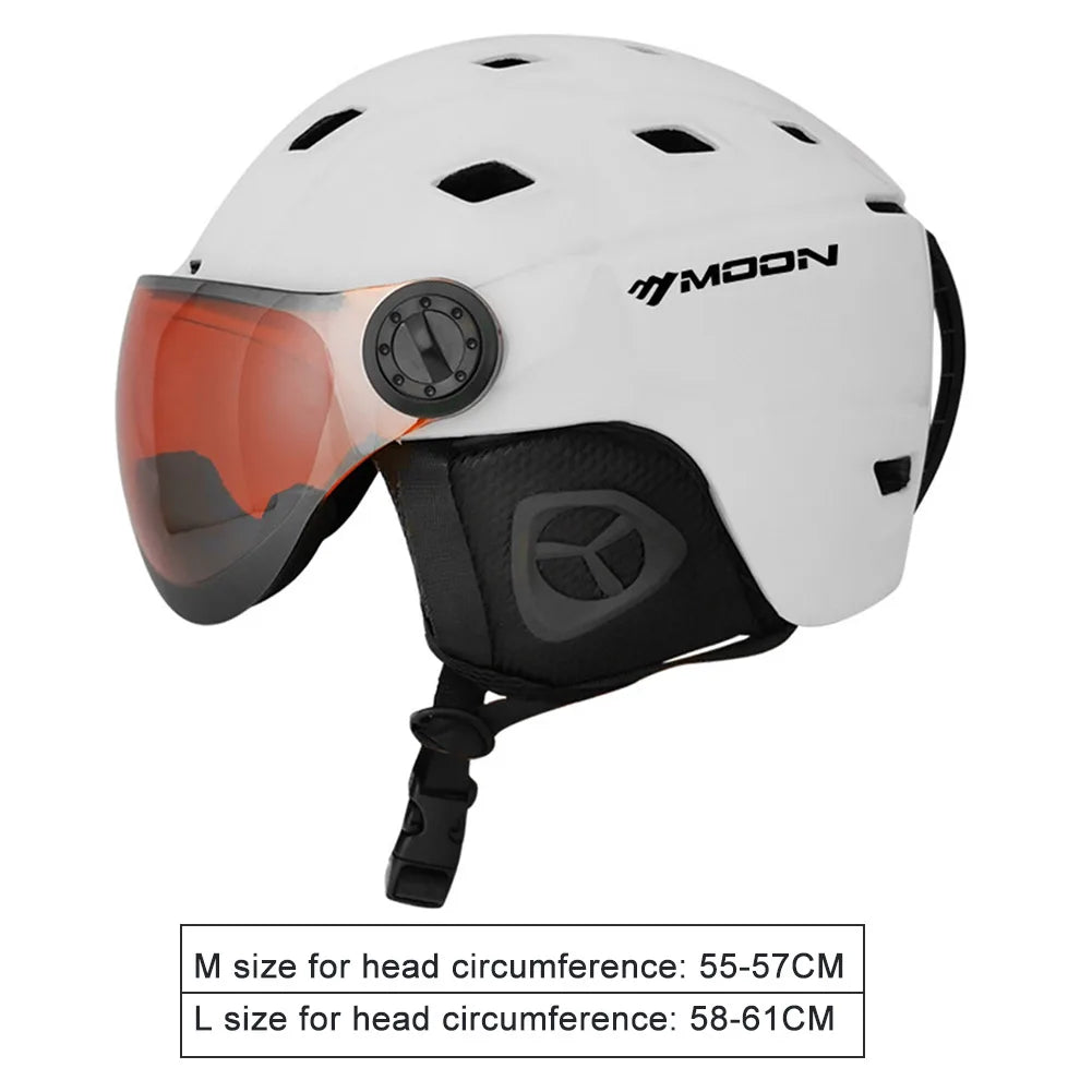 Protective Helmet Windproof Integrated Snow Ski Helmet with Goggles