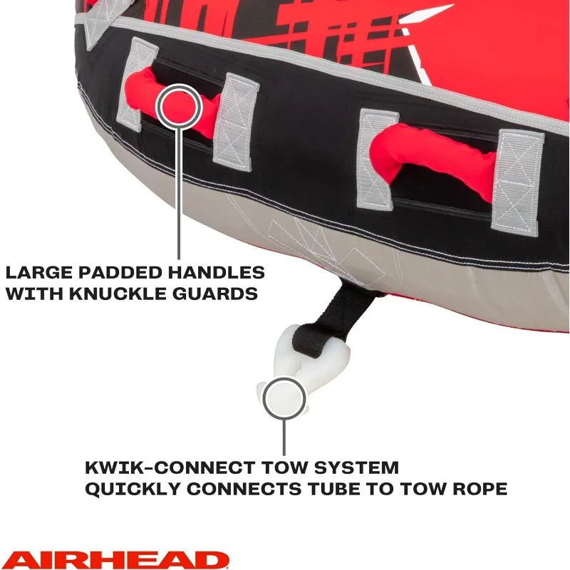 Towable 1-3 Rider Tube / Heavy Duty Full Nylon , EVA Foam Pads, and