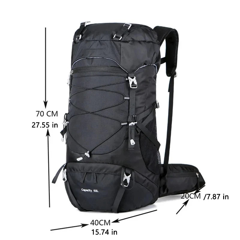 50L Travel Backpack Waterproof Camping Rucksack