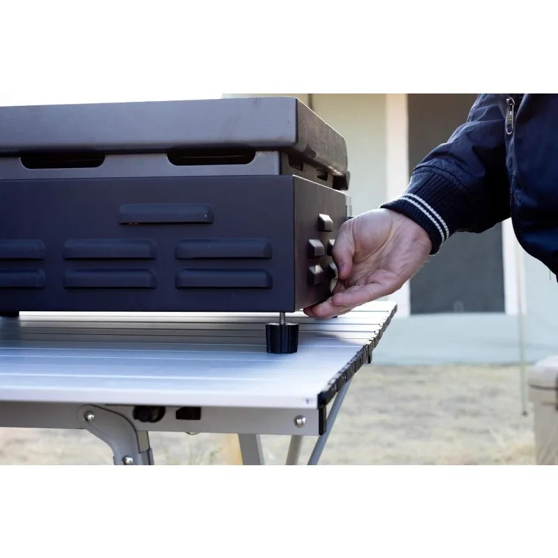 Flat Top Tabletop Grill - Gas Griddle for Cooking & Camping