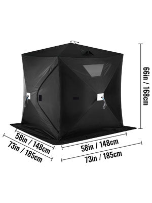 Ice Fishing Shelter Tent, 300D Oxford Fabric Portable Ice Shelter , Strong Waterproof and Windproof
