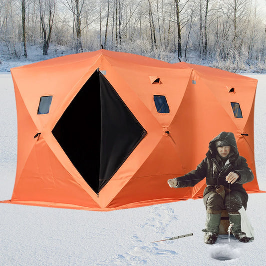 Fishing Tent Warm Awning Pop-Up  Waterproof Windproof for Winter