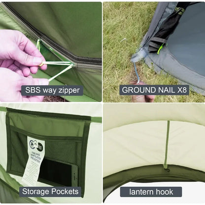 4 Person Easy Pop Up Tent Waterproof Automatic Setup