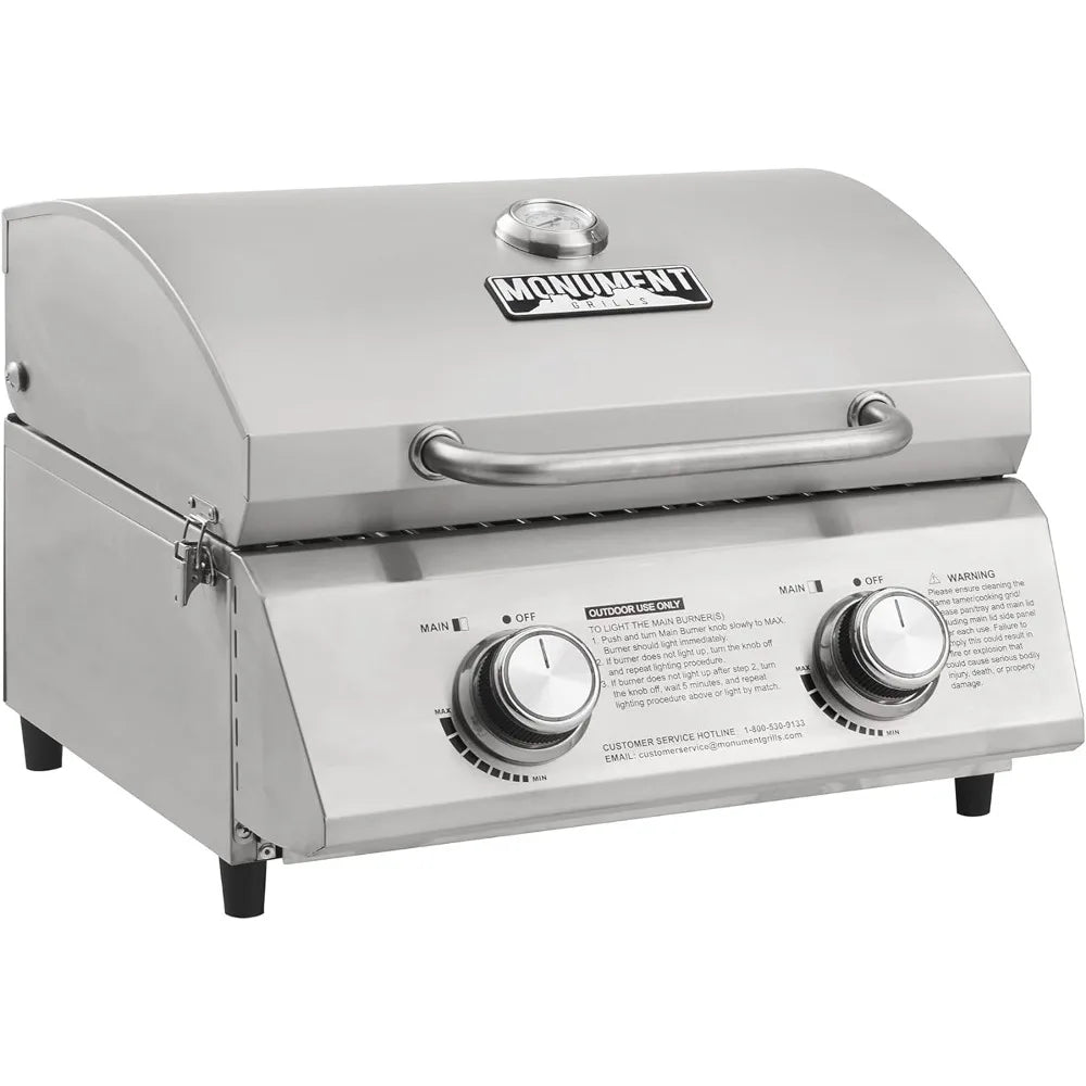 Portable Tabletop Propane Gas Grill Stainless Steel