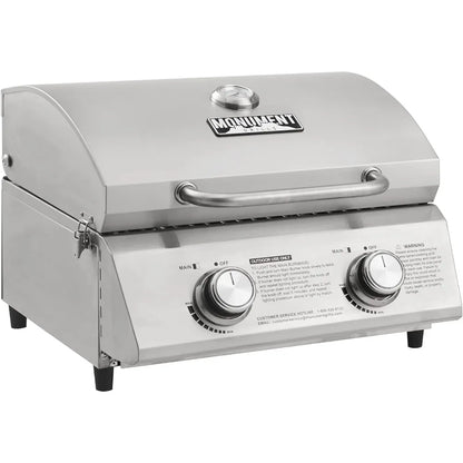 Portable Tabletop Propane Gas Grill Stainless Steel