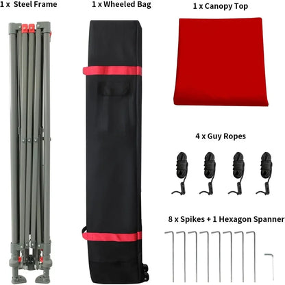 Camping sunshade canopy,10x10 Canopy Tent, Pop Up Beach Tent for Outdoor Shades with Wheeled Bag, 8 Stakes, 4 Ropes,canopy