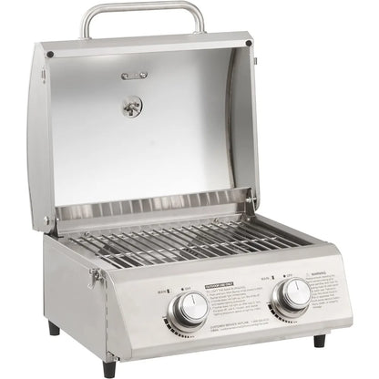 Portable Tabletop Propane Gas Grill Stainless Steel