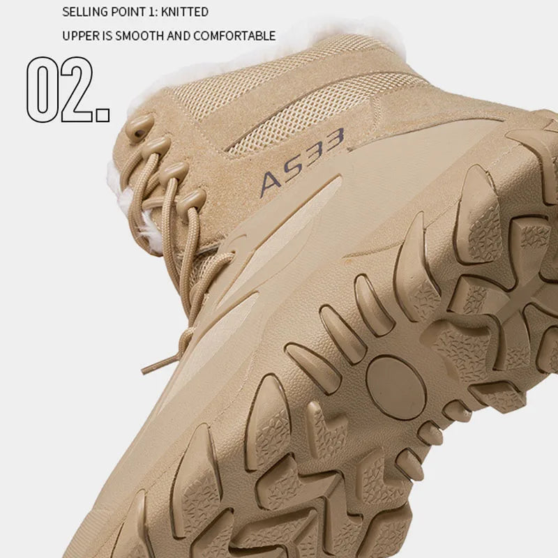 Winter Warm Shoes Climbing Ankle Boots /Desert Snow Boots Durable