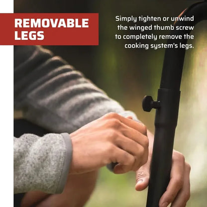 Two-Burner Portable Camping Stove with Griddle