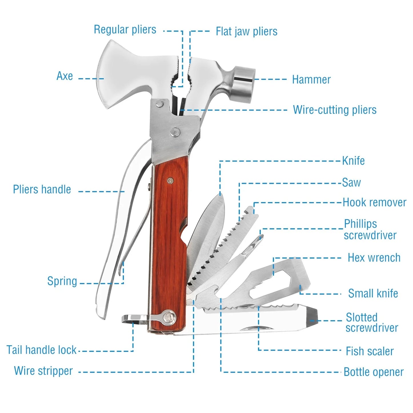 Outdoor Survival Multitool 7in