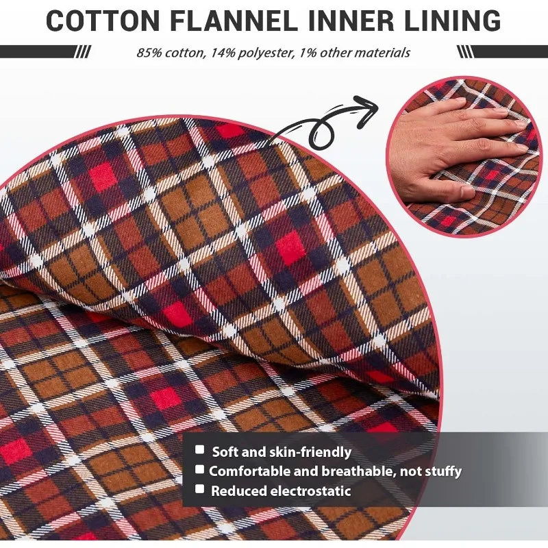 Sleeping Bag , Extra Wide/ Flannel Warm & Cold Weather, Big and Tall,