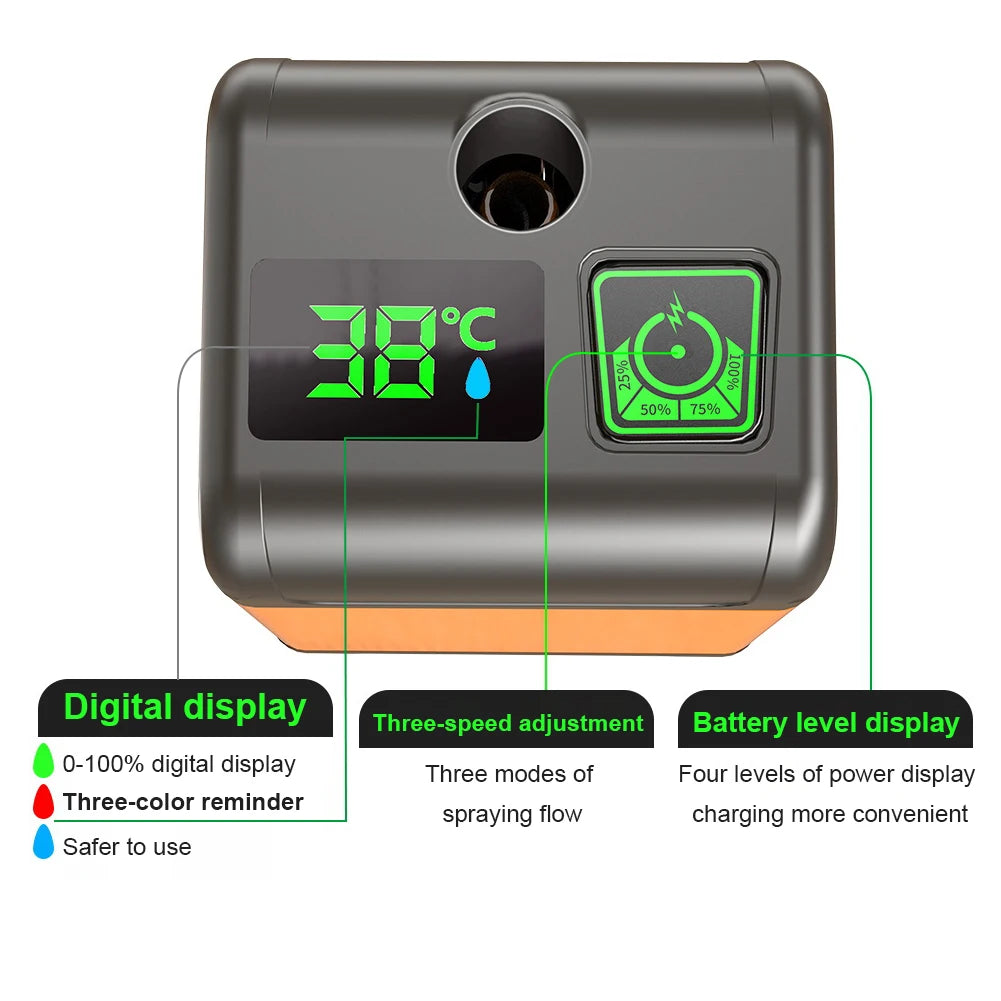 Portable Camping Shower Rechargeable with Temperature Display