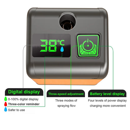 Portable Camping Shower Rechargeable with Temperature Display