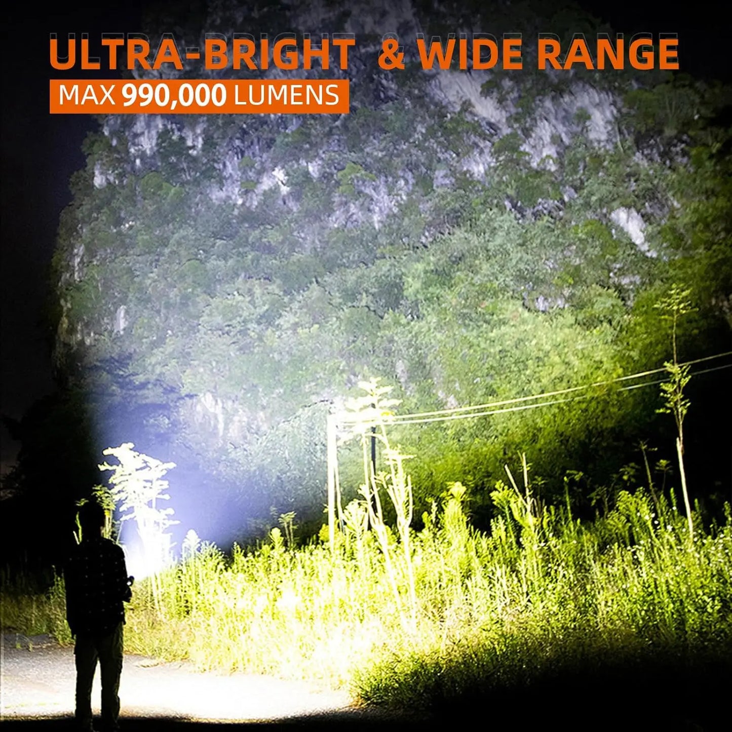 Rechargeable Led Super Bright Flashlight 7 Modes