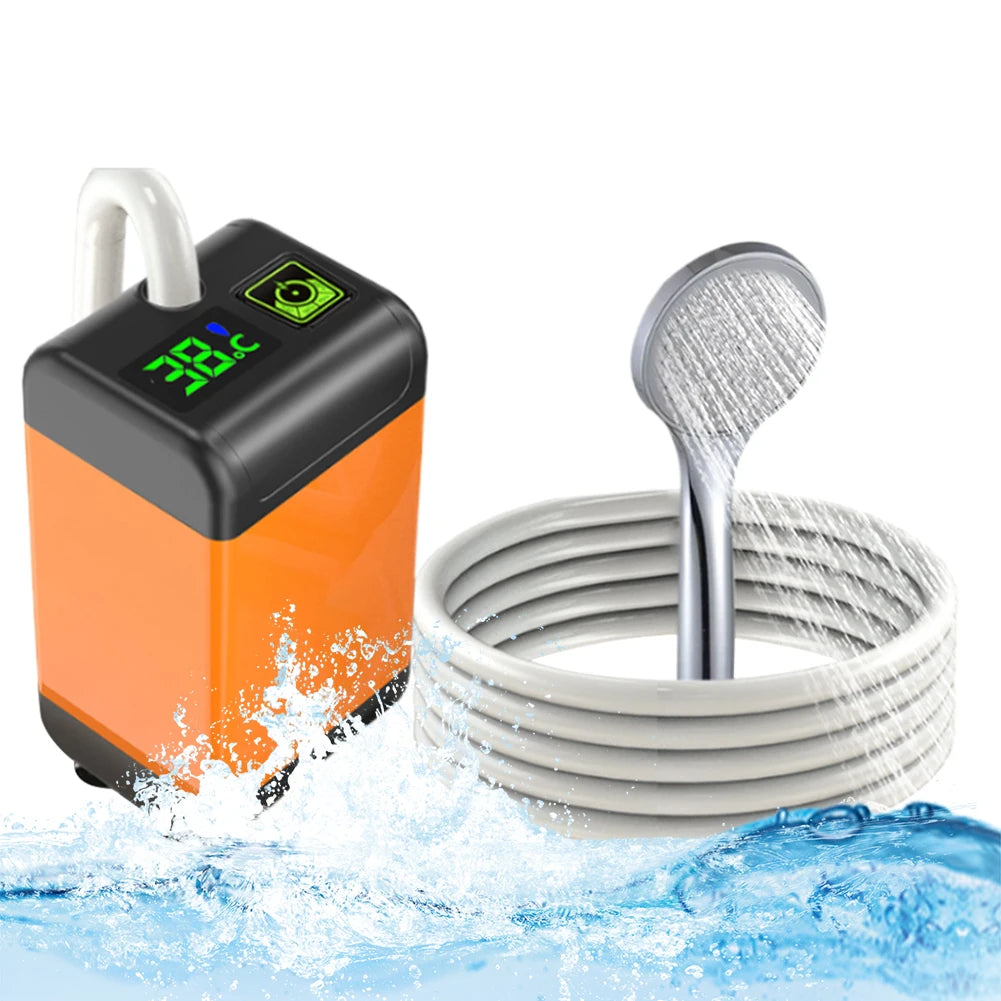 Portable Camping Shower Rechargeable with Temperature Display